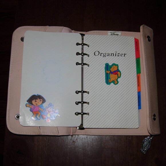 Vintage Disney Winnie the Pooh A6 6-ring binder planner - Picture 3 of 8